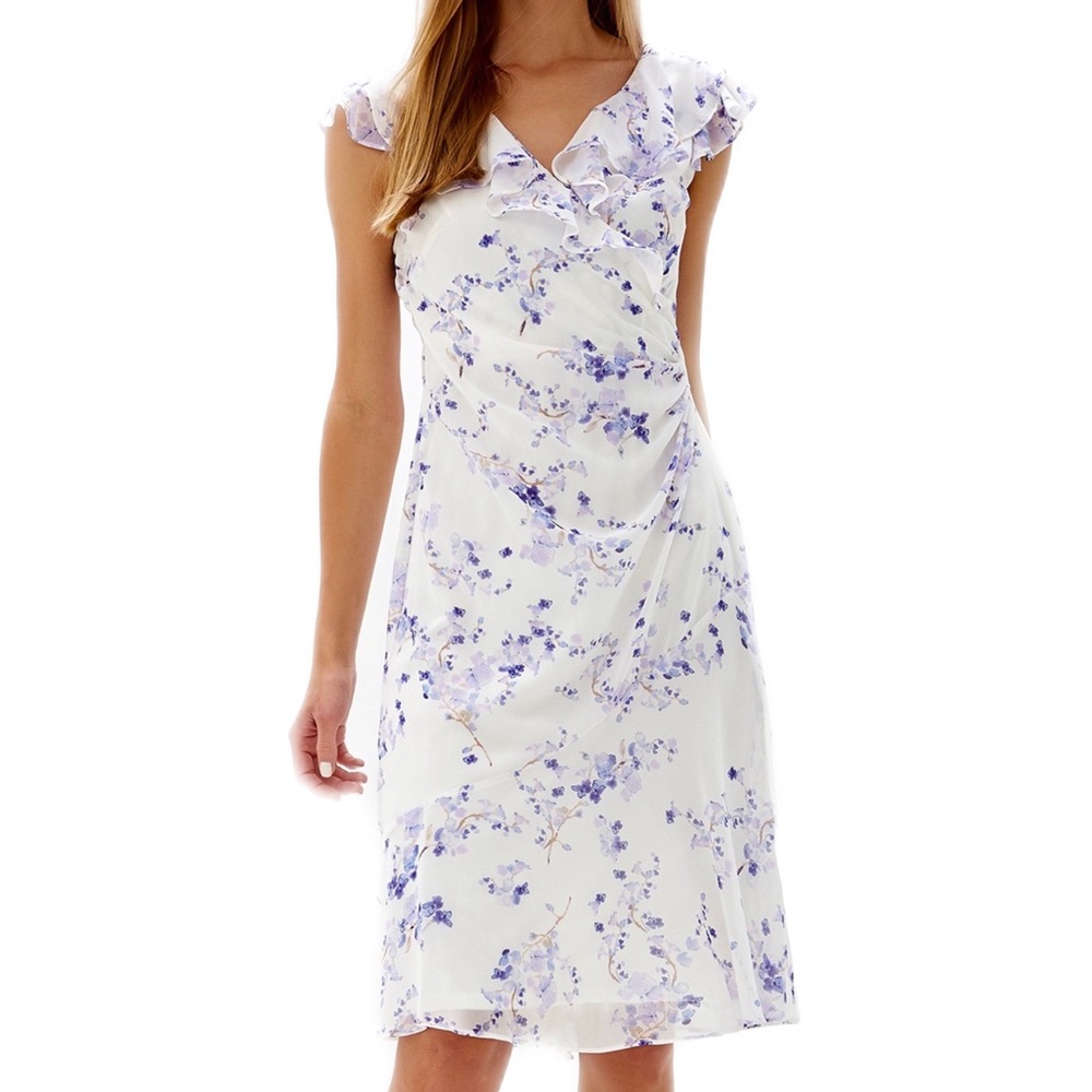 NWT Ralph Lauren | Georgette Cap Sleeve Dr…